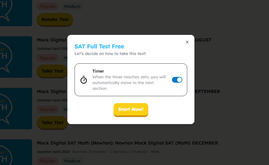 Full-length practice tests